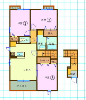 大東建託の賃貸集合住宅・3LDK愛知県豊橋市