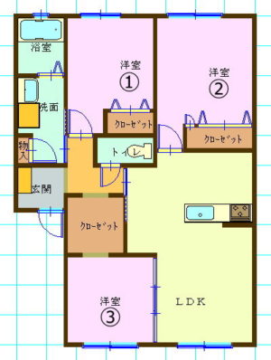 賃貸集合住宅（3LDK/熊本県八代市）