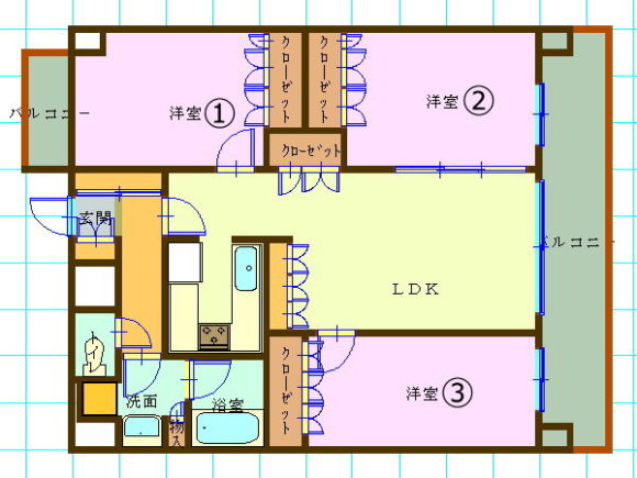 収納間取り診断 マンションなのに収納多い 京都市上京区の賃貸3ldkマンション New 収納教える コム