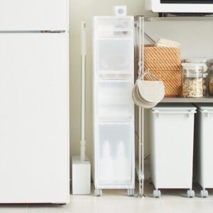 無印良品 ポリプロピレン 収納ストッカー キャスター付2 約幅18×奥行40×高さ83cm 83832131