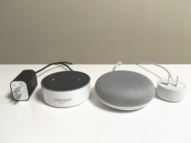 Google Home miniとAmazon Echo Dot比較
