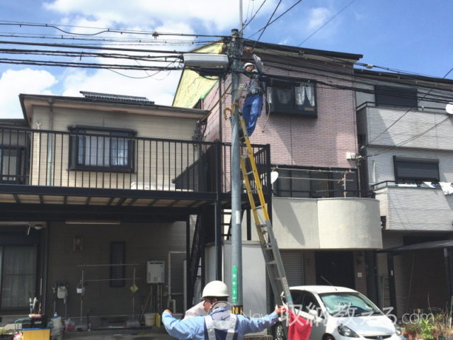 NTT電話回線の撤去工事