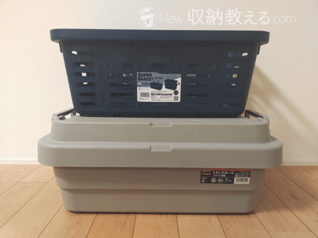 TRUSCO中山・トランクカーゴ フラット天板仕様 浅型 30L グレー GYCFL-50