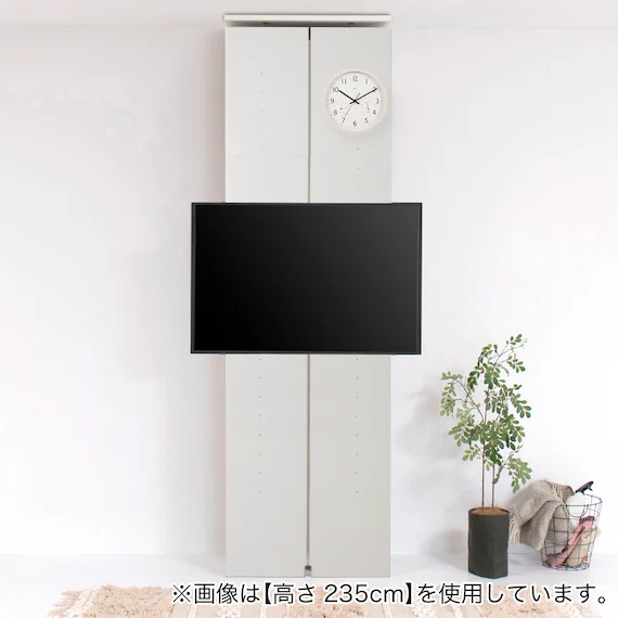 ニトリ・オーダー壁掛けテレビ収納 (奥行30×高さ195cm WH)