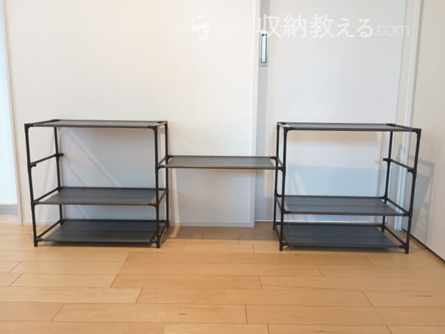 トレードワン／フリーラック8段はAVボードのような連結も可能
