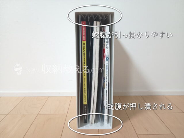 無印良品・ポリプロピレンじゃばらファイル　 Ａ４用は縦向きでは使いにくい