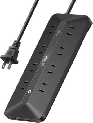 Anker USB Power Strip (12-in-1, 35W) ブラック (電源タップ 8個口 延長コード1.5m USBタップ AC差込口/USB-C/USB-A) 【PSE技術基準適合/USB Power Delivery対応 】MacBook PD対応 Windows PC iPad...
