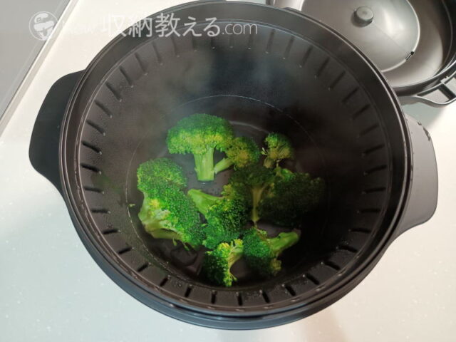 スケーターの電子レンジ専用スチームご飯メーカーでブロッコリーを蒸してみた