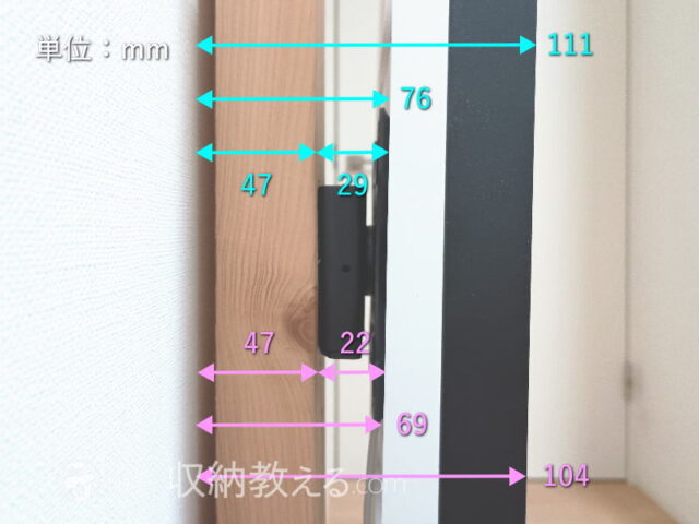 サンワサプライ・モニター壁掛け金具100-LAW001と2×4材を使ってEcho Show 15を取り付けた際の壁からの距離