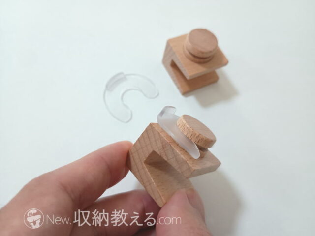 無印良品・引き出しやすくなる つまみ 角型 ファイルボックス用 2個入り ブナ材 の構造