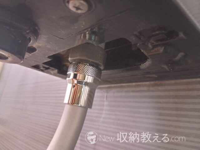 スゴピカ水栓KF818にアダプター（K）でシャワーホースを接続